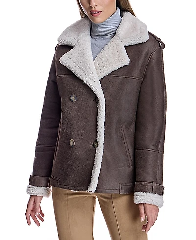 Maximilian Double Breasted Shearling Jacket