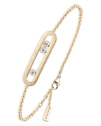 Messika 18K Yellow Gold Move Classique Diamond Polished Oval Chain Link Bracelet