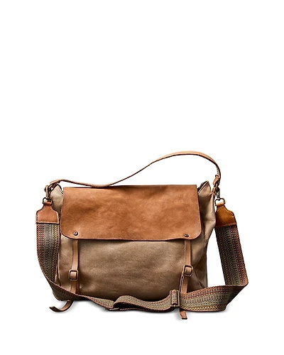 Free People Benton Medium Leather Messenger Bag