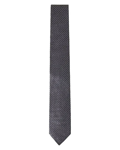 Lanvin Silk Chevron Striped Tie