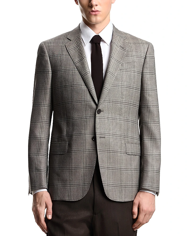 Emporio Armani G Line Single Breasted Plaid Sport Jacket