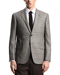 Emporio Armani G Line Single Breasted Plaid Sport Jacket