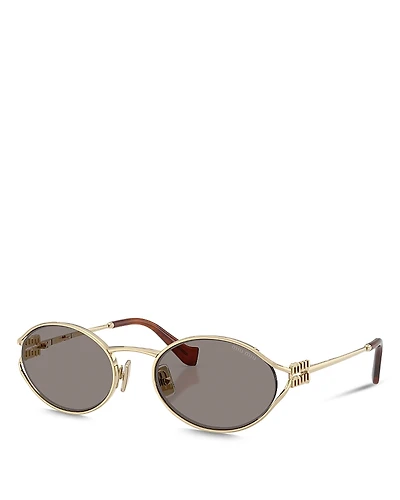Miu Miu Oval Sunglasses, 54mm