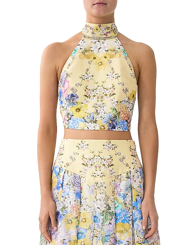Camilla Silk Halter Top