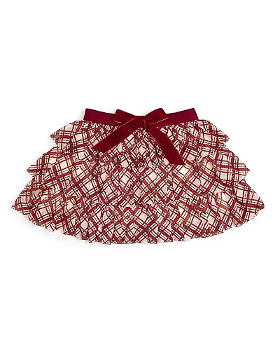Sweet Wink Girls' Christmas Plaid Bow Tiered Tutu - Baby