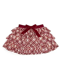 Sweet Wink Girls' Christmas Plaid Bow Tiered Tutu - Baby