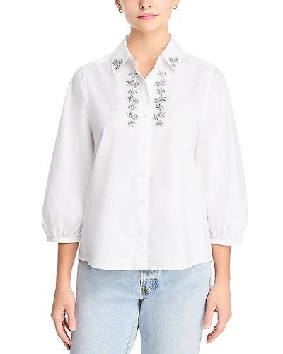 Tommy Bahama Oceana Poplin Rhinestone Shirt