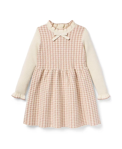 Janie and Jack Girls' The Houndstooth Sweater Dress - Baby, Little Kid, Big Kid