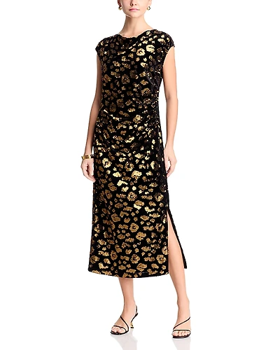 T Tahari Sequinned Cowl Neck Dress