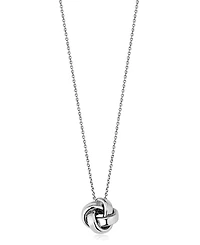 Oradina Sterling Silver Eternal Knot Pendant Necklace