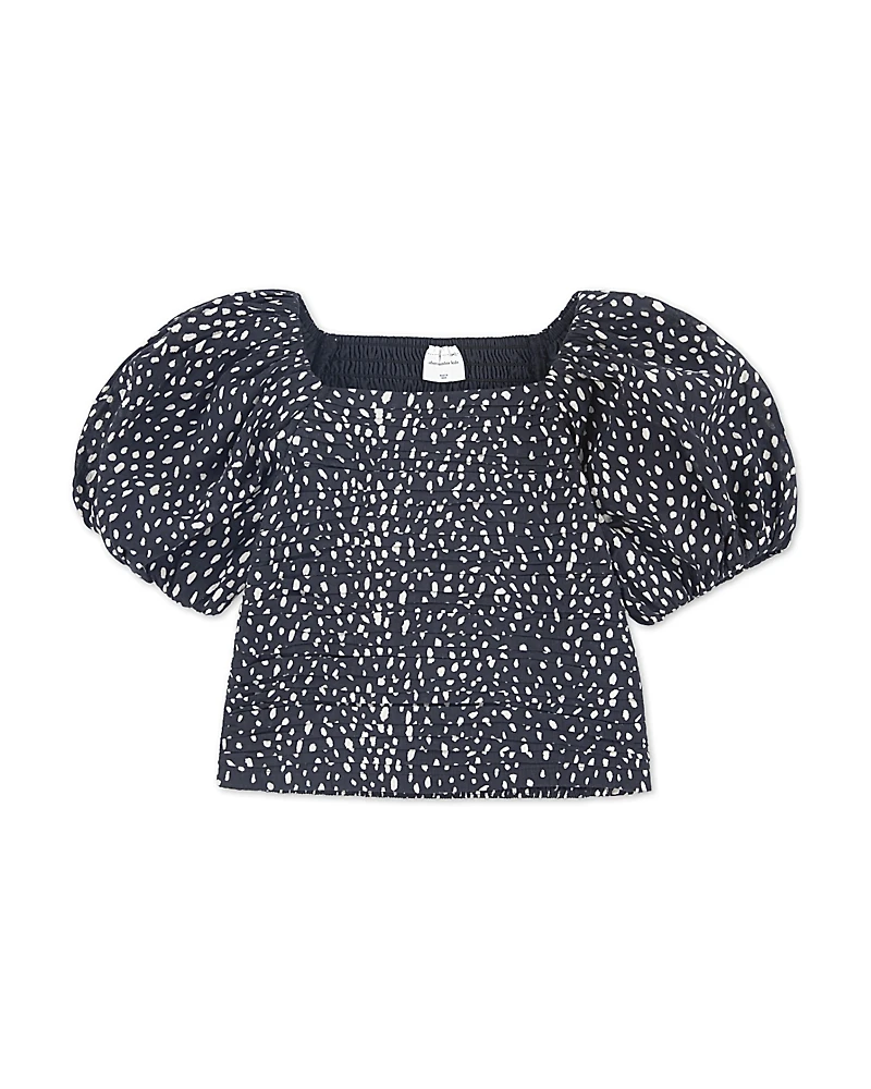 abercrombie kids Girls' Emerson Puff Sleeved Top - Little Kid, Big Kid