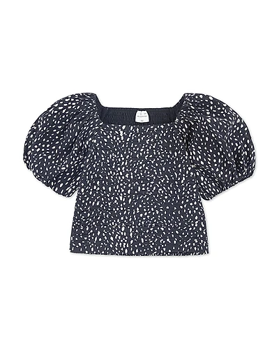abercrombie kids Girls' Emerson Puff Sleeved Top - Little Kid, Big Kid