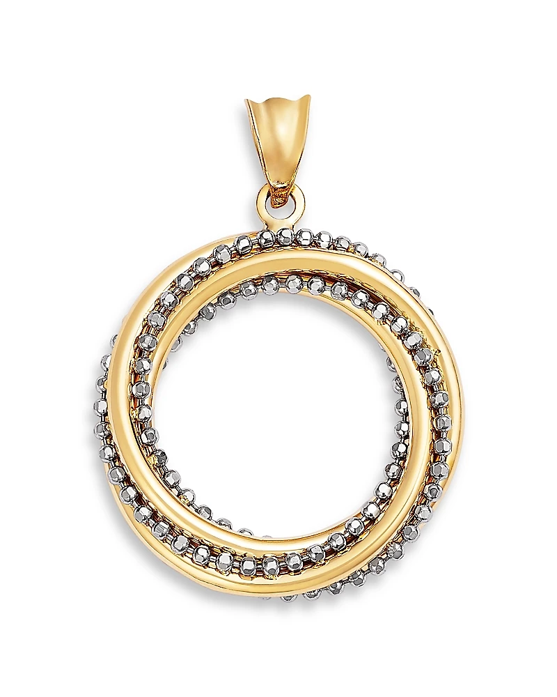 Bloomingdale's Fine Collection Beaded Twist Circle Charm