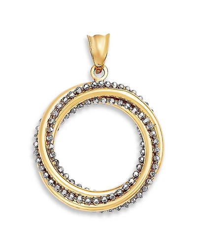 Bloomingdale's Fine Collection Beaded Twist Circle Charm