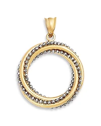 Bloomingdale's Fine Collection Beaded Twist Circle Charm