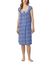 Eileen West Cap Sleeve Floral Waltz Nightgown
