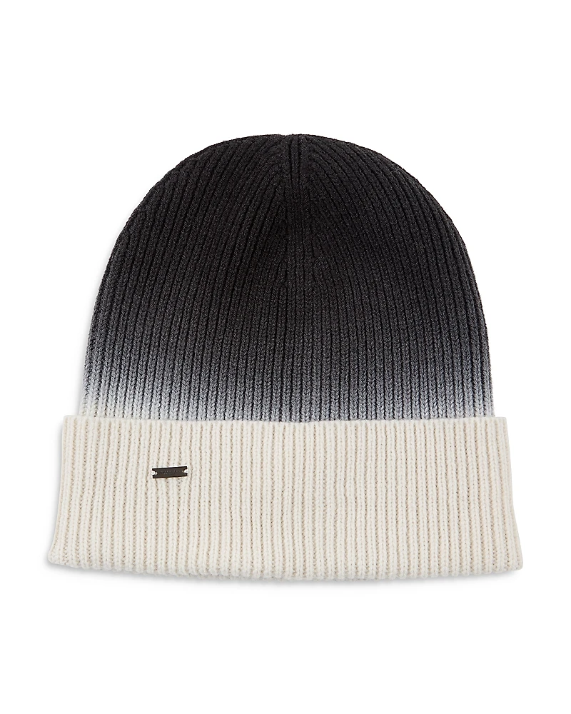 Eugenia Kim Dip Dye Rib Knit Merino Wool Beanie