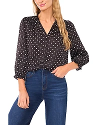 CeCe Printed Blouse