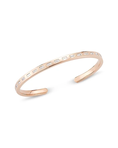Walters Faith 18K Rose Gold Ottoline Diamond Baguette Cuff Bracelet