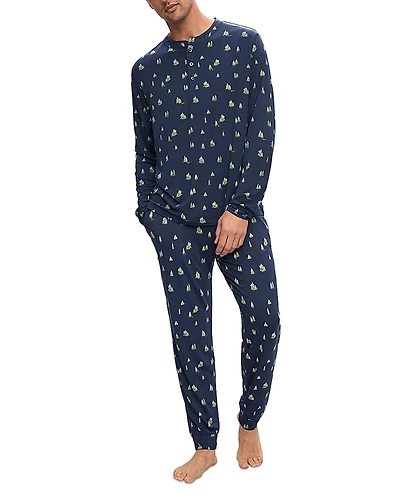 Eberjey Henry Printed Long Pajama Set