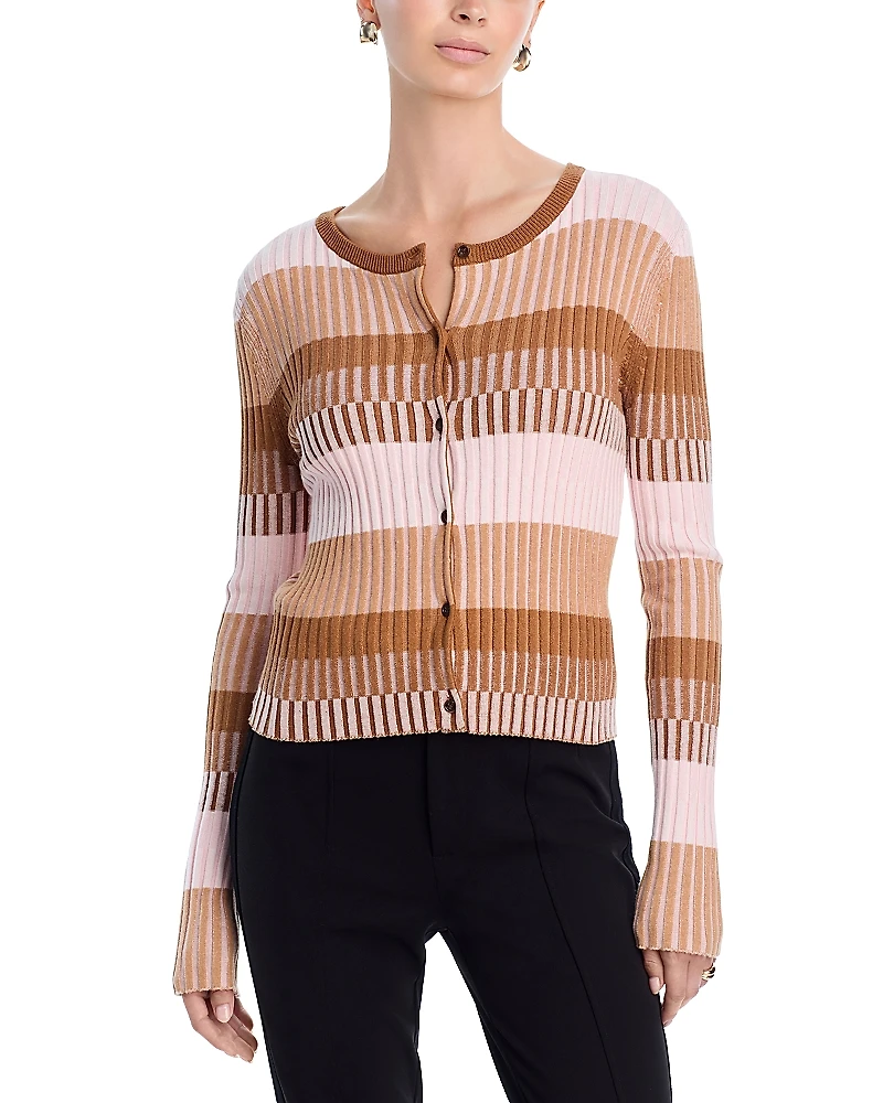 Derek Lam 10 Crosby Thibeaut Crewneck Cardigan Sweater
