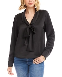 Karen Kane Satin Bow Top