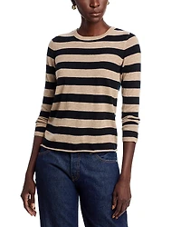 Majestic Filatures Cashmere Stripe Long Sleeve Sweater
