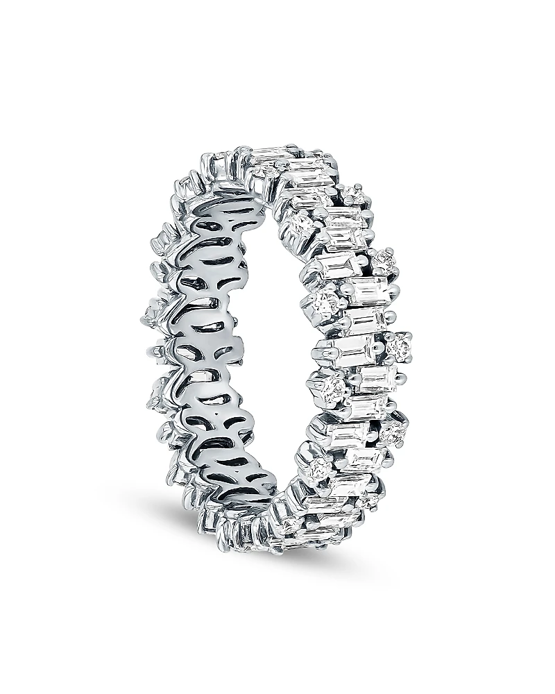 Suzanne Kalan Classic Diamond Shimmer Eternity Band Ring