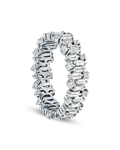 Suzanne Kalan Classic Diamond Shimmer Eternity Band Ring
