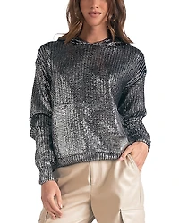 Elan Metallic Threaded Hoodie