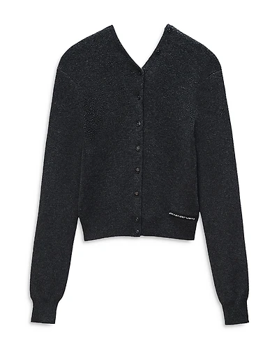 alexanderwang Wool Blend V Neck Cardigan Sweater