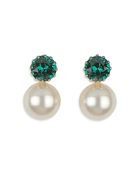 Jennifer Behr Ines Crystal & Imitation Pearl Drop Earrings