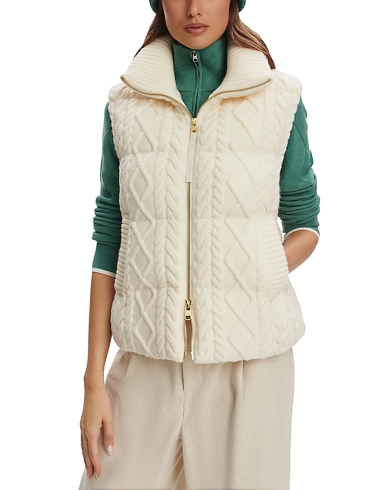 Varley Irina Cable Knit Puffer Vest