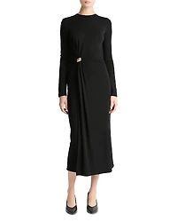 Vince Side Drape Midi Dress