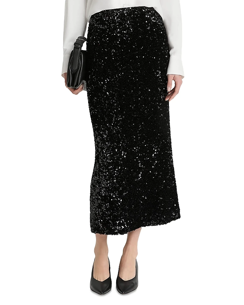 Vince Sequin Velvet Maxi Skirt