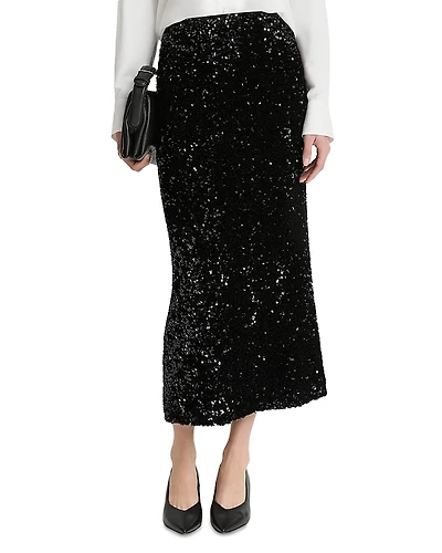 Vince Sequin Velvet Maxi Skirt