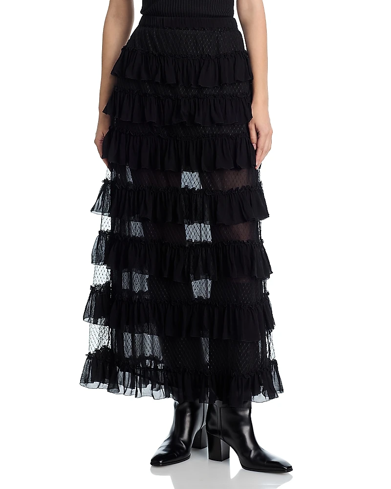 The Great. Winter Mesh Maxi Skirt