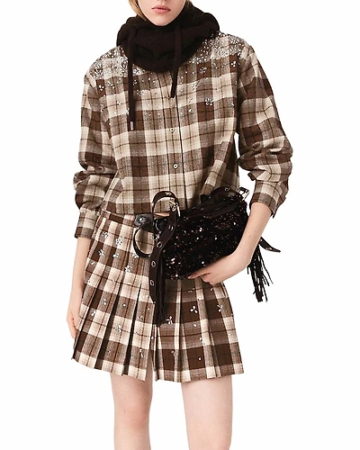 Maje Checked Flannel Shirt