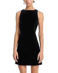 Aqua Velvet Mini Dress - Exclusive