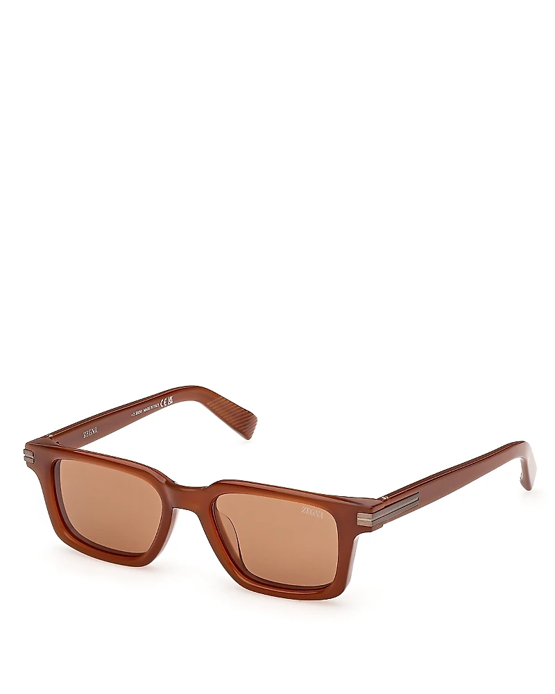 Zenga Rectangular Sunglasses, 50mm
