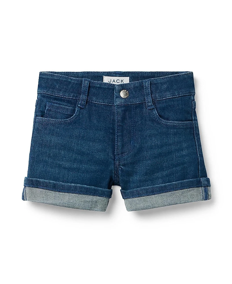 Janie and Jack Girls' Denim Cuffed Short