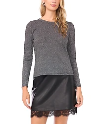 Vince Camuto Ribbed Melange Sweater