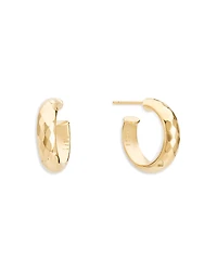 Lana Jewelry 14K Yellow Gold Faceted Disco Small Hoop Earrings