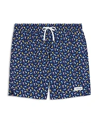 Goat Usa Boys' Mini Allover Print Woven Swim Trunks - Big Kid