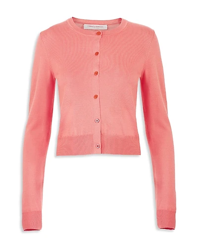 Carolina Herrera Long Sleeve Crewneck Cardigan