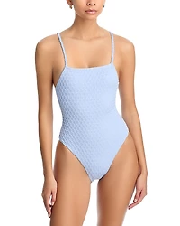 Aqua Swim Textured One Piece Swimsuit - Exclusive