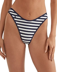Lauren Ralph High Leg Scoop Waist Bikini Bottom
