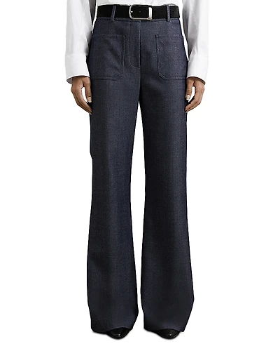 Reiss Petite Uma Flare Flannel Pants
