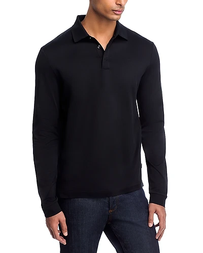 Boss Pado Long Sleeve Mercerized Cotton Polo Shirt