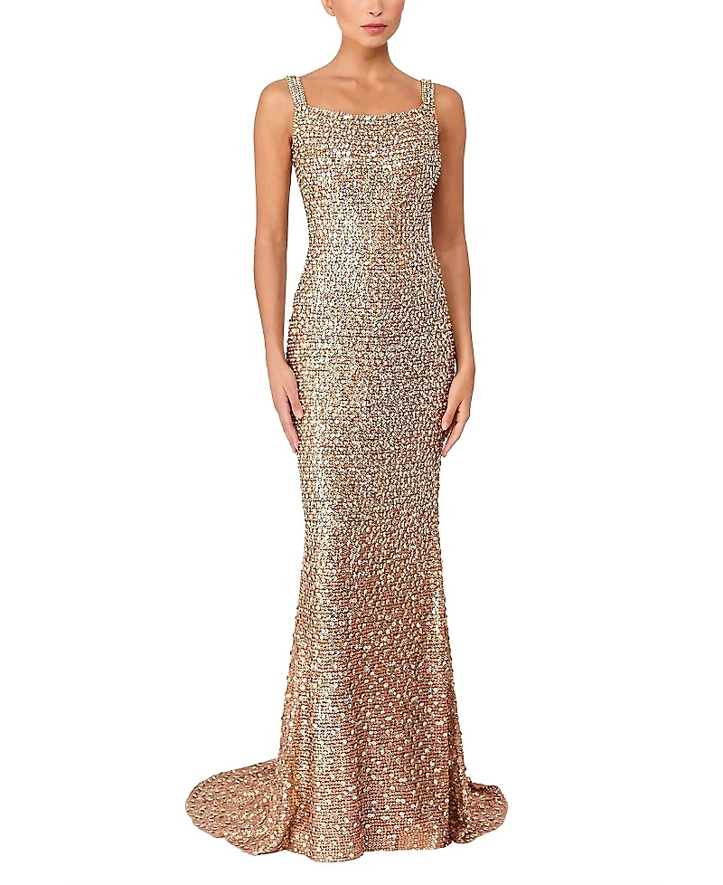Jenny Packham Lotus Sequin-embellished Open-back Maxi Dress